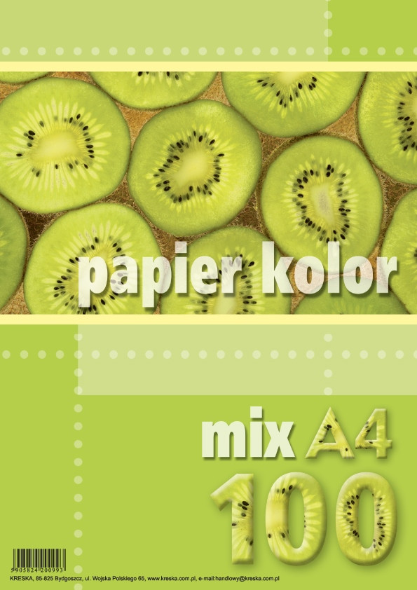 Papier ksero A4 80g 100ark. mix 5 kolorów